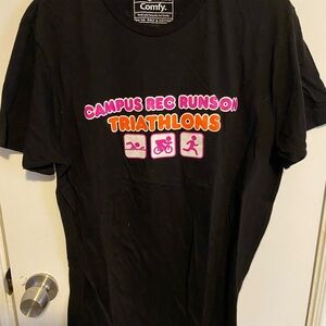 Black Triathlon Graphic T-Shirt